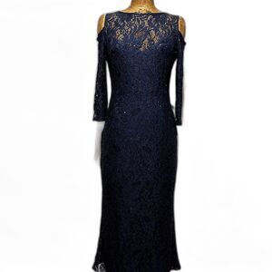 NWT Blu Sage cold shoulder blue sequin midi dress - size 6